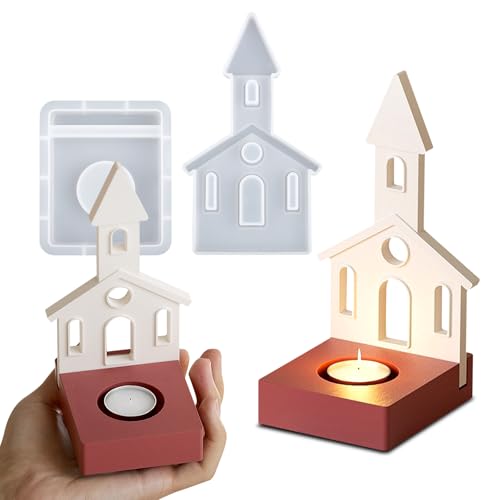 Wikimo Silikonformen Gießformen Häuser mit Quadrat Sockel, Silikonform Weihnachten Haus Kerzenhalter mit Fenster für Gips, Epoxidharz, Epoxy Resin, zum Gießen Wikimo Silikonformen Gießformen Häuser mit Quadrat Sockel, Silikonform Weihnachten Haus Kerzenhalter mit Fenster für Gips, Epoxidharz, Epoxy Resin, zum Gießen von wikimo