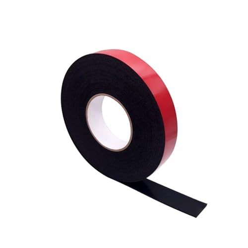 wilcractk Doppelseitiges Klebeband Extra Starkes 25 mm x 5 m x 2 mm, Extra Starkes Doppelseitiges Hochleistungsklebeband für die Dekoration von Autos, LEDs und Büros von wilcractk