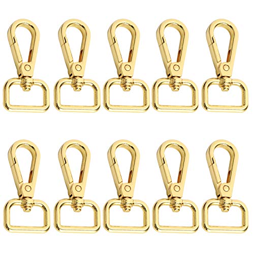 willikiva Karabinerhaken mit ovalem Ring, 1,9 cm, Innendurchmesser 10 Stück (Gold-2) von willikiva