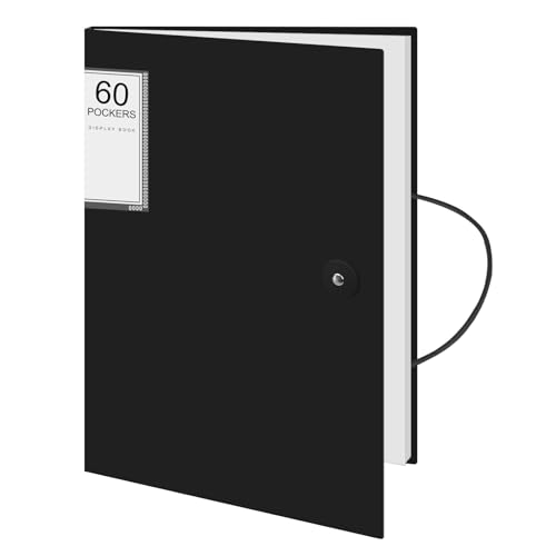 Ordner A4, 60 Taschen, Präsentationsmappen, A4-Ordner, 60 Taschen, Sichtbuch, Präsentationsmappen, Dokumentenschoner für Schule und Büro von winkefly