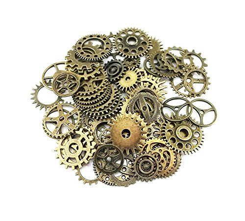 Uhrenteile aus Bronze von Winwill, 20 Stück, Steampunk, Cyberpunk, Zahnräder, Schmuckhandwerk zum Selbermachen von winwill