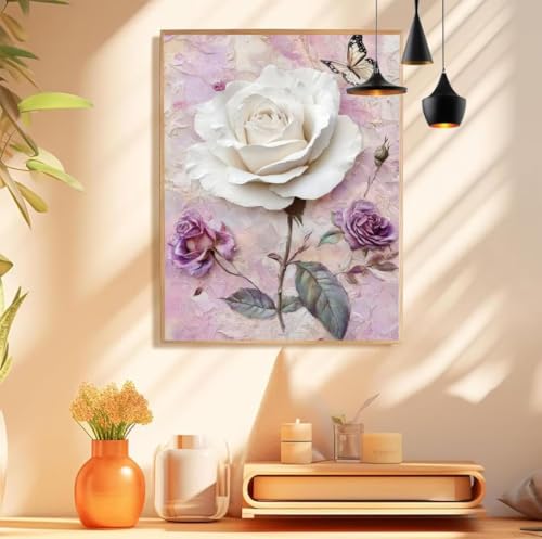Blume Malen Nach Zahlen Erwachsene Weiß Malen Nach Zahlen Klein 20x30cm Paint by Numbers Adult DIY Handgemalt Knitterfreie Leinwand Ölgemälde Set für Deko Schlafzimmer, Geschenke für Männer,Model 330 Blume Malen Nach Zahlen Erwachsene Weiß Malen Nach Zahlen Klein 20x30cm Paint by Numbers Adult DIY Handgemalt Knitterfreie Leinwand Ölgemälde Set für Deko Schlafzimmer, Geschenke für Männer,Model 330 von wionheng