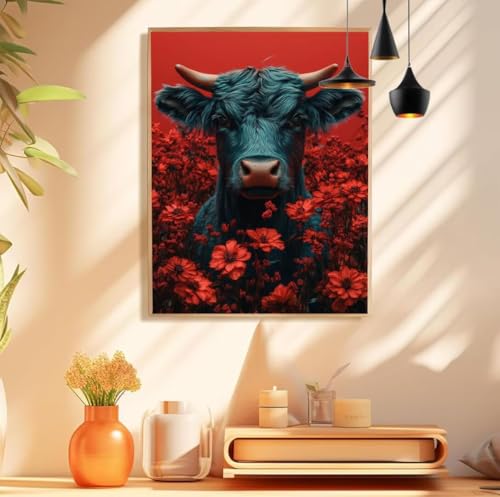 Malen Nach Zahlen Erwachsene Hochlandrinder Paint by Numbers Blume Malen Nach Zahlen Groß 40x50cm Ohne Rahmen, Ölgemälde Set mit Pinsel und Acrylfarben für Zimmer Deko, Geschenke für Frauen,Model 175 Malen Nach Zahlen Erwachsene Hochlandrinder Paint by Numbers Blume Malen Nach Zahlen Groß 40x50cm Ohne Rahmen, Ölgemälde Set mit Pinsel und Acrylfarben für Zimmer Deko, Geschenke für Frauen,Model 175 von wionheng