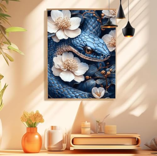 Malen Nach Zahlen Erwachsene Schlange Paint by Numbers Blume Malen Nach Zahlen Groß 70x100cm Ohne Rahmen, Ölgemälde Set mit 3 Pinsel und Acrylfarben für Deko Aesthetic, Geschenke für Frauen,Model 328 Malen Nach Zahlen Erwachsene Schlange Paint by Numbers Blume Malen Nach Zahlen Groß 70x100cm Ohne Rahmen, Ölgemälde Set mit 3 Pinsel und Acrylfarben für Deko Aesthetic, Geschenke für Frauen,Model 328 von wionheng