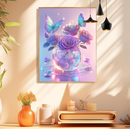 Malen Nach Zahlen Erwachsene Schmetterling Paint by Numbers Blume Malen Nach Zahlen Groß 90x60cm Ohne Rahmen, Ölgemälde Set mit 3 Pinsel und Acrylfarben für Zimmer Deko, Geschenke für Frauen,Model 331 Malen Nach Zahlen Erwachsene Schmetterling Paint by Numbers Blume Malen Nach Zahlen Groß 90x60cm Ohne Rahmen, Ölgemälde Set mit 3 Pinsel und Acrylfarben für Zimmer Deko, Geschenke für Frauen,Model 331 von wionheng