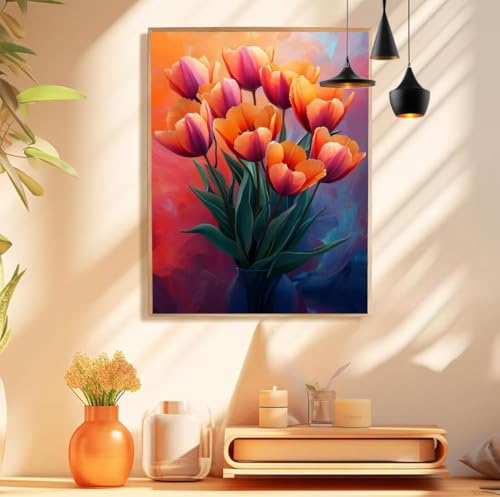 Malen Nach Zahlen Erwachsene Tulpe Paint by Numbers Kunst Malen Nach Zahlen Groß 10x20cm Ohne Rahmen, DIY Ölgemälde Set mit 3 Pinsel und Acrylfarben für Deko Aesthetic, Geschenke für Frauen,Model 172 Malen Nach Zahlen Erwachsene Tulpe Paint by Numbers Kunst Malen Nach Zahlen Groß 10x20cm Ohne Rahmen, DIY Ölgemälde Set mit 3 Pinsel und Acrylfarben für Deko Aesthetic, Geschenke für Frauen,Model 172 von wionheng