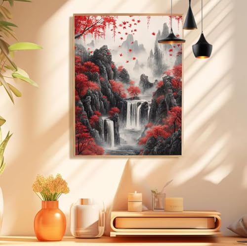 Malen Nach Zahlen Fallen Muster, Gebirge Malen Nach Zahlen Erwachsene Klein 10x20cm, DIY Handgemalt Leinwand Ölgemälde Acrylfarben Kit, Paint by Numbers für Wanddeko Wohnzimmer, Ohne Rahmen,Model 320 Malen Nach Zahlen Fallen Muster, Gebirge Malen Nach Zahlen Erwachsene Klein 10x20cm, DIY Handgemalt Leinwand Ölgemälde Acrylfarben Kit, Paint by Numbers für Wanddeko Wohnzimmer, Ohne Rahmen,Model 320 von wionheng