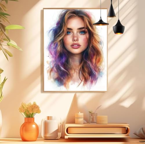 Malen Nach Zahlen Frau Muster Design, Kunst Malen Nach Zahlen Erwachsene Groß 70x100cm, Handgemalt Leinwand Ölgemälde Acrylfarben Kit, Paint by Numbers für Wanddeko Wohnzimmer, Ohne Rahmen,Model 209 Malen Nach Zahlen Frau Muster Design, Kunst Malen Nach Zahlen Erwachsene Groß 70x100cm, Handgemalt Leinwand Ölgemälde Acrylfarben Kit, Paint by Numbers für Wanddeko Wohnzimmer, Ohne Rahmen,Model 209 von wionheng