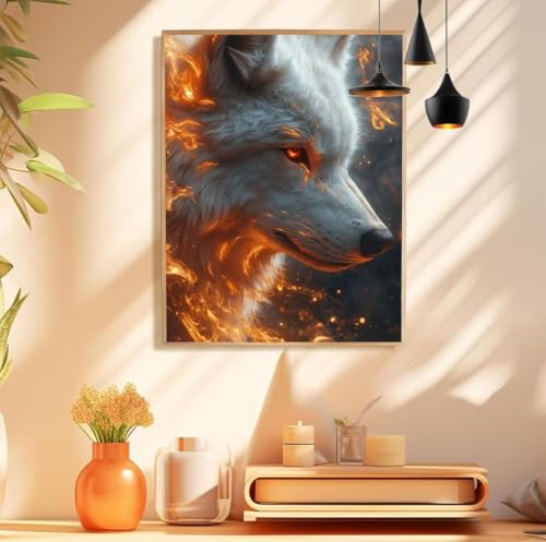 Malen Nach Zahlen Wolf Muster, Fantasie Malen Nach Zahlen Erwachsene Klein 10x20cm, DIY Handgemalt Leinwand Ölgemälde Acrylfarben Kit, Paint by Numbers für Wanddeko Wohnzimmer, Ohne Rahmen,Model 188 Malen Nach Zahlen Wolf Muster, Fantasie Malen Nach Zahlen Erwachsene Klein 10x20cm, DIY Handgemalt Leinwand Ölgemälde Acrylfarben Kit, Paint by Numbers für Wanddeko Wohnzimmer, Ohne Rahmen,Model 188 von wionheng