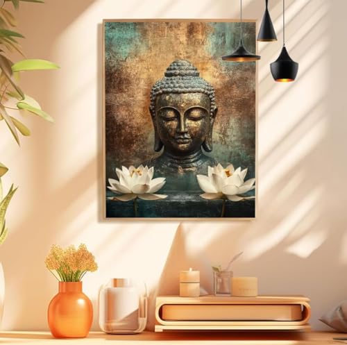Malen Nach Zahlen Zen Muster Design, Lotus Malen Nach Zahlen Erwachsene Groß 90x60cm, DIY Handgemalt Leinwand Ölgemälde Acrylfarben Kit, Paint by Numbers für Wanddeko Wohnzimmer, Ohne Rahmen,Model 311 Malen Nach Zahlen Zen Muster Design, Lotus Malen Nach Zahlen Erwachsene Groß 90x60cm, DIY Handgemalt Leinwand Ölgemälde Acrylfarben Kit, Paint by Numbers für Wanddeko Wohnzimmer, Ohne Rahmen,Model 311 von wionheng