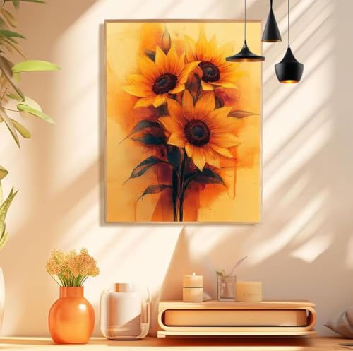 Sonnenblume Malen Nach Zahlen Erwachsene Kunst Malen Nach Zahlen Klein 40x50cm Paint by Numbers Adult Handgemalt Knitterfreie Leinwand Ölgemälde für Deko Schlafzimmer, Geschenke für Männer,Model 195 Sonnenblume Malen Nach Zahlen Erwachsene Kunst Malen Nach Zahlen Klein 40x50cm Paint by Numbers Adult Handgemalt Knitterfreie Leinwand Ölgemälde für Deko Schlafzimmer, Geschenke für Männer,Model 195 von wionheng