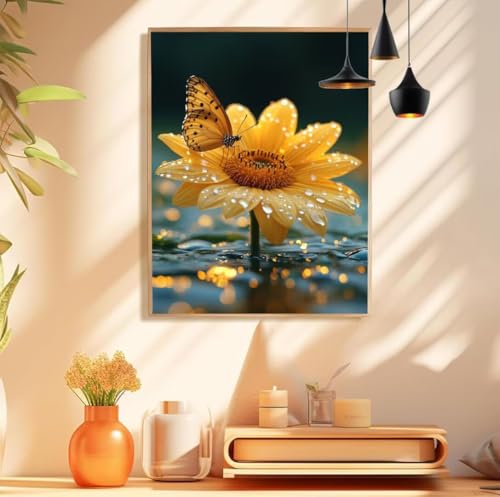 Sonnenblume Malen Nach Zahlen Erwachsene anlage Malen Nach Zahlen Klein 20x30cm Paint by Numbers Adult Handgemalt Knitterfreie Leinwand Ölgemälde für Deko Schlafzimmer, Geschenke für Männer,Model 177 Sonnenblume Malen Nach Zahlen Erwachsene anlage Malen Nach Zahlen Klein 20x30cm Paint by Numbers Adult Handgemalt Knitterfreie Leinwand Ölgemälde für Deko Schlafzimmer, Geschenke für Männer,Model 177 von wionheng