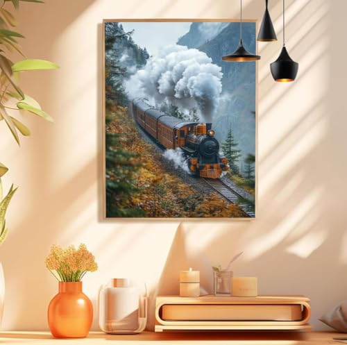 Zug Malen Nach Zahlen Erwachsene Landschaft Malen Nach Zahlen Klein 10x20cm Paint by Numbers Adult Handgemalt Knitterfreie Leinwand Ölgemälde Set für Deko Schlafzimmer, Geschenke für Männer,Model 204 Zug Malen Nach Zahlen Erwachsene Landschaft Malen Nach Zahlen Klein 10x20cm Paint by Numbers Adult Handgemalt Knitterfreie Leinwand Ölgemälde Set für Deko Schlafzimmer, Geschenke für Männer,Model 204 von wionheng