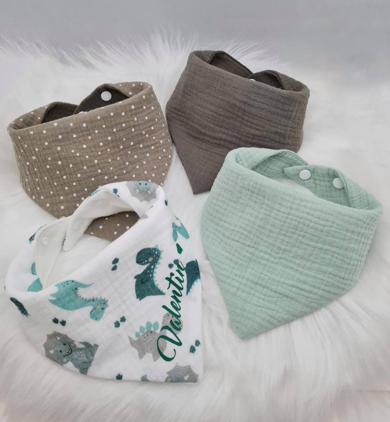 Babygeschenk Halstuch Personalisiert/Geschenk Zur Geburt Taufgeschenk Sabbertuch Dreieckstuch Musselin Spucktuch von wirbelwindkids