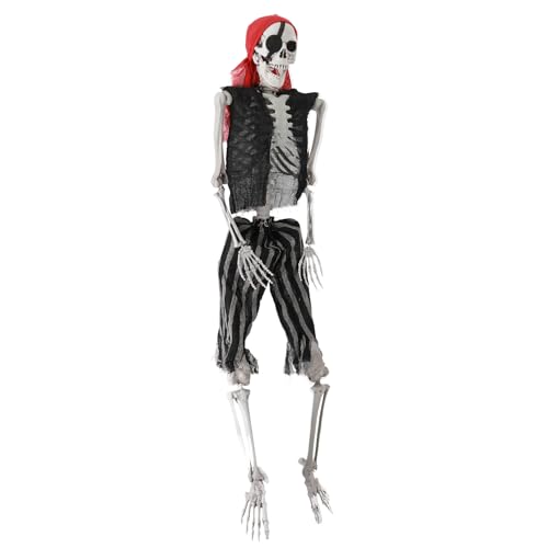 Halloween Life Size Skelett, 5.4FT Kunststoff Skelett Prop Ganzkörper Menschliches Knochen Skelett mit beweglichen Gelenken Realistisch Posierbar für Haunted House Gruselige Dekorationen Pirat Halloween Life Size Skelett, 5.4FT Kunststoff Skelett Prop Ganzkörper Menschliches Knochen Skelett mit beweglichen Gelenken Realistisch Posierbar für Haunted House Gruselige Dekorationen Pirat von wirlsweal