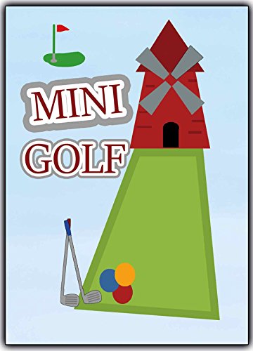 Minigolf Einladungskarten Einladung Golf Geburtstagseinladung Ausflug Party Karten Kindergeburtstag Kinder Erwachsene Jungen Mädchen von wirmachenkarten