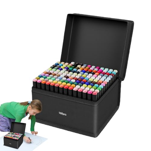wiroouia Drawing Marker - Doppelspitzige Farbmarker Schreibstifte - 168 Farben Bastelset Ästhetische Zeichenwerkzeuge, Kunstmaterialien Für Malen Skizzieren Journaling Handlettering wiroouia Drawing Marker - Doppelspitzige Farbmarker Schreibstifte - 168 Farben Bastelset Ästhetische Zeichenwerkzeuge, Kunstmaterialien Für Malen Skizzieren Journaling Handlettering von wiroouia