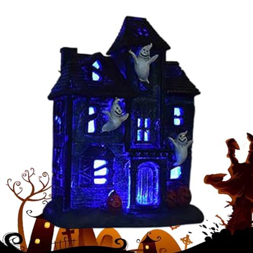 wiroouia Halloween häuser | Beleuchtetes Geisterhaus für Partys und Feste,Halloween Deko Zimmer Dekoration Für Wohnzimmer Schlafzimmer Küche Tisch Bücherregal Indoor wiroouia Halloween häuser | Beleuchtetes Geisterhaus für Partys und Feste,Halloween Deko Zimmer Dekoration Für Wohnzimmer Schlafzimmer Küche Tisch Bücherregal Indoor von wiroouia