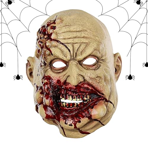 wiroouia Rollenspiel Gesichtsmaske,Rollenspiel Latex Grusel Kopfmaske,Leichtes Kopfaccessoire, Halloween Party Kostümzubehör für Gruselhaus Verkleidung Fotografie Escape Room | Escape Room wiroouia Rollenspiel Gesichtsmaske,Rollenspiel Latex Grusel Kopfmaske,Leichtes Kopfaccessoire, Halloween Party Kostümzubehör für Gruselhaus Verkleidung Fotografie Escape Room | Escape Room von wiroouia