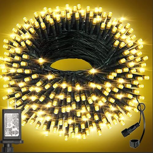 Lichterkette, 50 m, 1000 LEDs, für Weihnachten, Außen/Innen, 8 Modi, wasserdicht, für Baum, Garten, Terrasse, Hochzeit, Party (warmwhite1000led) von wisdom line