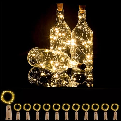 wisdom line Lichterketten für Flaschen, 12 Stück, 20 LEDs, warmweiß, batteriebetrieben, Innendekoration wisdom line Lichterketten für Flaschen, 12 Stück, 20 LEDs, warmweiß, batteriebetrieben, Innendekoration von wisdom line