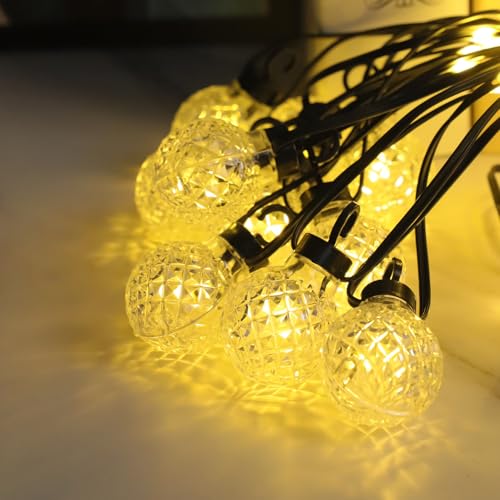 wisdom line USB-Lichterkette, 10 LEDs, Kristallkugeln, 3 Meter, Fernbedienung und Timer, wasserdicht, für Innen- und Außenbereich von wisdom line