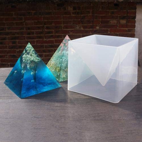 Super Groß Pyramid Silikonform, 15cm DIY Epoxidharz Handwerk Schmuck Silikon Form, Volles Dreieck + Kunststoff halterungs kasten für Gips, Wachs, Seifen Super Groß Pyramid Silikonform, 15cm DIY Epoxidharz Handwerk Schmuck Silikon Form, Volles Dreieck + Kunststoff halterungs kasten für Gips, Wachs, Seifen von wisedwell