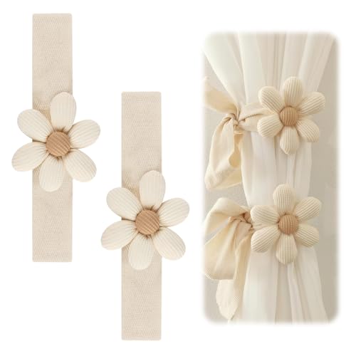 2 Stück Vorhang Raffhalter Gardinenband, Niedlich Blumen Gardinenhalter,Verstellbarer Stoff Raffhalter für Gardinen, Vorhanghalter für Haus Kinderzimmer Deko 2 Stück Vorhang Raffhalter Gardinenband, Niedlich Blumen Gardinenhalter,Verstellbarer Stoff Raffhalter für Gardinen, Vorhanghalter für Haus Kinderzimmer Deko von witeup