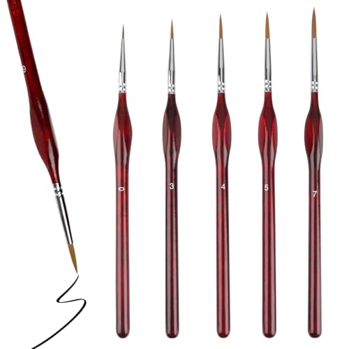 5 Stück Feine Pinsel für Acryl, Aquarelle und Ölfarben, Detail Pinselset Acrylfarben, Malen Nach Zahlen Pinsel, Aquarellpinsel, Miniatur Modellbau 5 Stück Feine Pinsel für Acryl, Aquarelle und Ölfarben, Detail Pinselset Acrylfarben, Malen Nach Zahlen Pinsel, Aquarellpinsel, Miniatur Modellbau von witeup