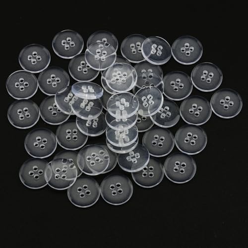 50 Stück Knöpfe Transparent,15 mm Reversibel Knöpfe zum Annähen, 4 Löcher Buttons Knöpfe für Bekleidung, Bettwäsche,Handwerk und Nähen 50 Stück Knöpfe Transparent,15 mm Reversibel Knöpfe zum Annähen, 4 Löcher Buttons Knöpfe für Bekleidung, Bettwäsche,Handwerk und Nähen von witeup