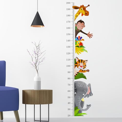 Wandtattoo Messlatte Kinder Junge Mädchen, Wandsticker Kinderzimmer Tapete Giraffe Affe Elefant Tiger, Wandaufkleber Selbstklebend Wanddeko für Kinderzimmer Babyzimmer Wandtattoo Messlatte Kinder Junge Mädchen, Wandsticker Kinderzimmer Tapete Giraffe Affe Elefant Tiger, Wandaufkleber Selbstklebend Wanddeko für Kinderzimmer Babyzimmer von witeup