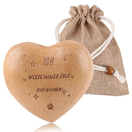 witeup Handschmeichler Herz, Handschmeichler Holz Glücksbringer, Holz Herz mit Geschenktüte, Schutzengel Mutmacher Geschenk, Geschenk zum Valentinstag-ICH WERDE Immer ÜBER Dich WACHEN! witeup Handschmeichler Herz, Handschmeichler Holz Glücksbringer, Holz Herz mit Geschenktüte, Schutzengel Mutmacher Geschenk, Geschenk zum Valentinstag-ICH WERDE Immer ÜBER Dich WACHEN! von witeup