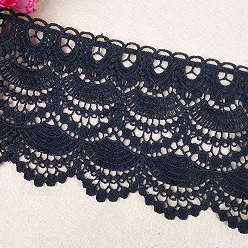 3 Yard 11cm-12cm Baumwolle spitzenband vintage-style Spitze Spitzenborte Häkelspitze Häkel-Borte Häkelband Spitzenbesatz Dekoband für Nähen Handwerk Hochzeit Deko Scrapbooking Geschenkbox (Schwarz) 3 Yard 11cm-12cm Baumwolle spitzenband vintage-style Spitze Spitzenborte Häkelspitze Häkel-Borte Häkelband Spitzenbesatz Dekoband für Nähen Handwerk Hochzeit Deko Scrapbooking Geschenkbox (Schwarz) von witgift