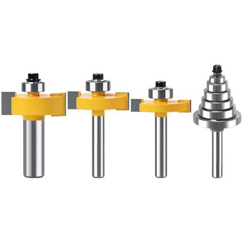 1/4 Schaft Router Bit Set, 7-teiliges Hartmetallbestücktes Holzbearbeitungswerkzeuge, inklusive Stufenbohrer & Falz-Bits, mit Aufbewahrungskoffer 1/4 Schaft Router Bit Set, 7-teiliges Hartmetallbestücktes Holzbearbeitungswerkzeuge, inklusive Stufenbohrer & Falz-Bits, mit Aufbewahrungskoffer von wkao