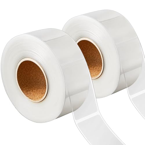 Barcode-Etikettenschutzstreifen – 2 Rollen transparentes Klebeband, wasserdichter Schutz für Buchrücken und Etiketten, 1200 Etiketten pro Rolle Barcode-Etikettenschutzstreifen – 2 Rollen transparentes Klebeband, wasserdichter Schutz für Buchrücken und Etiketten, 1200 Etiketten pro Rolle von wkao