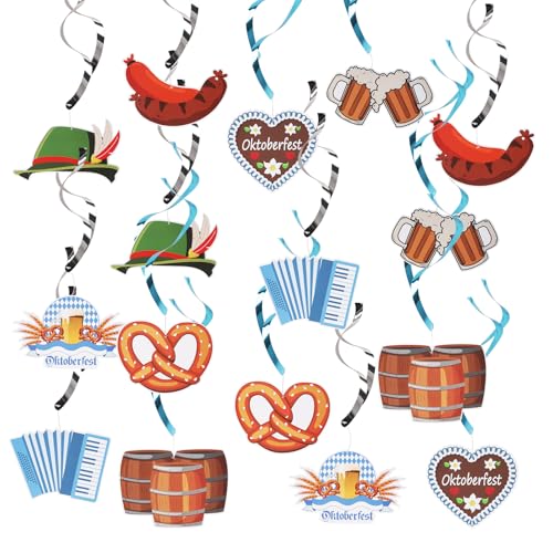 30 Stück Oktoberfest Deko Hängende Set, Oktoberfest Deckenhänger Wirbel Spiral Girlande, Deko Oktoberfest für Oktoberfestparty, Bayrische Deko Deckenhänger Dekoration 30 Stück Oktoberfest Deko Hängende Set, Oktoberfest Deckenhänger Wirbel Spiral Girlande, Deko Oktoberfest für Oktoberfestparty, Bayrische Deko Deckenhänger Dekoration von wlertcop