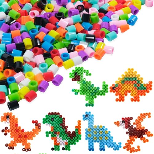 wlertcop Große Bügelperlen 10MM, 1000 Stück XL Steckperlen mit Platten Dino Set mit Steckplatte, 10 Tiere Muster, 15 Schlüsselbänder und Bügelpapier, Kreatives Perlenset für Kinder ab 3 Jahren wlertcop Große Bügelperlen 10MM, 1000 Stück XL Steckperlen mit Platten Dino Set mit Steckplatte, 10 Tiere Muster, 15 Schlüsselbänder und Bügelpapier, Kreatives Perlenset für Kinder ab 3 Jahren von wlertcop