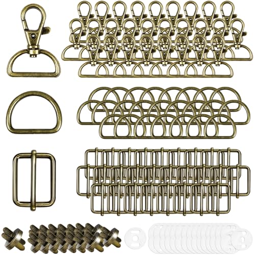 100 Stück Drehbare Karabinerhaken Mit Drehgelenk Schlüsselanhänger D-Ringe Triglide-Schiebeschnalle Gurtversteller Metall Magnetknöpf Schnallen und Verschlüsse für DIY Nähen Zubehör (25mm, Bronze) 100 Stück Drehbare Karabinerhaken Mit Drehgelenk Schlüsselanhänger D-Ringe Triglide-Schiebeschnalle Gurtversteller Metall Magnetknöpf Schnallen und Verschlüsse für DIY Nähen Zubehör (25mm, Bronze) von wodemeilon