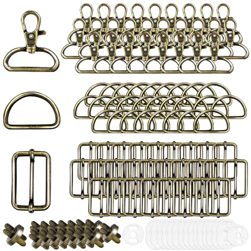 100 Stück Drehbare Karabinerhaken Mit Drehgelenk Schlüsselanhänger D-Ringe Triglide-Schiebeschnalle Gurtversteller Metall Magnetknöpf Schnallen und Verschlüsse für DIY Nähen Zubehör (32mm, Bronze) 100 Stück Drehbare Karabinerhaken Mit Drehgelenk Schlüsselanhänger D-Ringe Triglide-Schiebeschnalle Gurtversteller Metall Magnetknöpf Schnallen und Verschlüsse für DIY Nähen Zubehör (32mm, Bronze) von wodemeilon