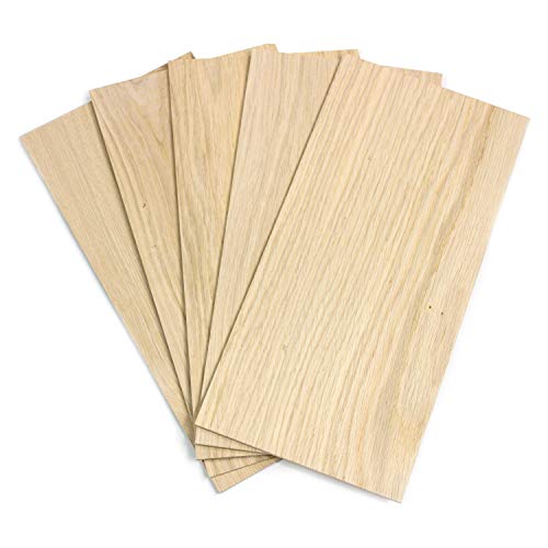 wodewa Holz Furnier Set 4mm Starkfurnier Eiche 60x14cm 10er Set Sägefurnier Bastelholz Platten Echtholz Holzfurnier zum Basteln Holzplatte Bastelset Modellbau DIY von wodewa