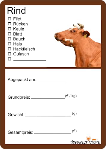 Metzger Etiketten zur Kennzeichnung von Fleisch 6 x 9 cm Rimd Bild (100) von wodtke-werbetechnik