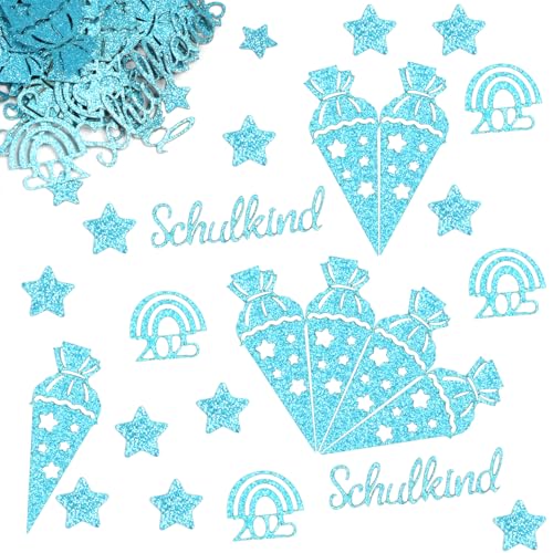 100 Stück Einschulung Deko Konfetti – Glitzer Blau 2025 School Cone Table Decoration for First Day of School, Schooleinführung Confetti for Mädchen und Jungen, 2025, Schulkind und Sternen Deko 100 Stück Einschulung Deko Konfetti – Glitzer Blau 2025 School Cone Table Decoration for First Day of School, Schooleinführung Confetti for Mädchen und Jungen, 2025, Schulkind und Sternen Deko von wokdsbl