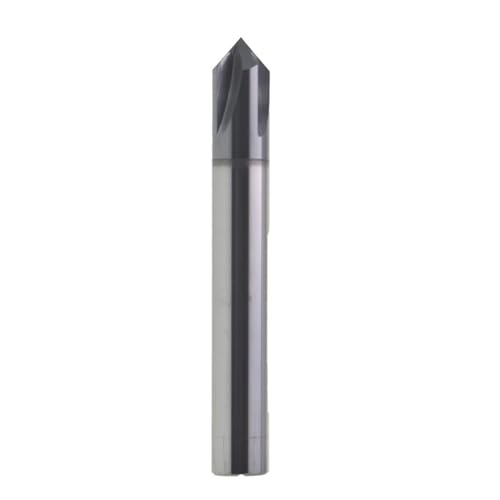 woleyuu 4 Flöten Hartmetall-Fasenfräser 90 Grad 1/4 Zoll 1 bis 20 mm Schaft V-Nut-Fräser for Schnitzen und Anfasen CNC-Schaftfräser(14X80) von woleyuu