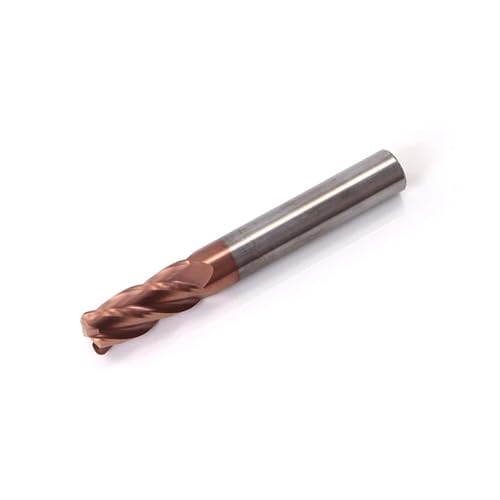 woleyuu Eckradius-Schaftfräser CNC-Nasenfräser Wolframkarbid-Stahl-Metall-Fräserwerkzeug R0.5 R1 4 Flöten(10R1.0x40xD10x100L) von woleyuu