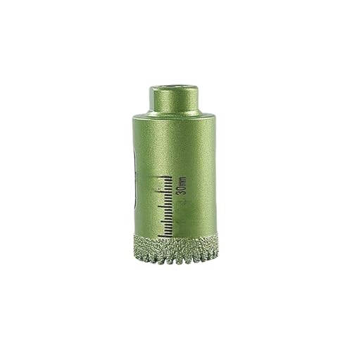woleyuu Gezackter Trockenbohrlochöffner for Felsplatten/Marmor/Quarzit/Granit/Fliesen, gelöteter Sägezahnbohrer for Winkelschleifer(30mm) von woleyuu