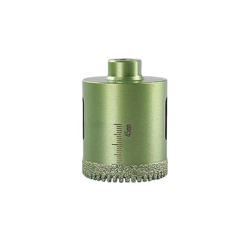 woleyuu Gezackter Trockenbohrlochöffner for Felsplatten/Marmor/Quarzit/Granit/Fliesen, gelöteter Sägezahnbohrer for Winkelschleifer(45mm) von woleyuu