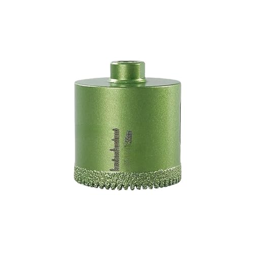 woleyuu Gezackter Trockenbohrlochöffner for Felsplatten/Marmor/Quarzit/Granit/Fliesen, gelöteter Sägezahnbohrer for Winkelschleifer(55mm) von woleyuu