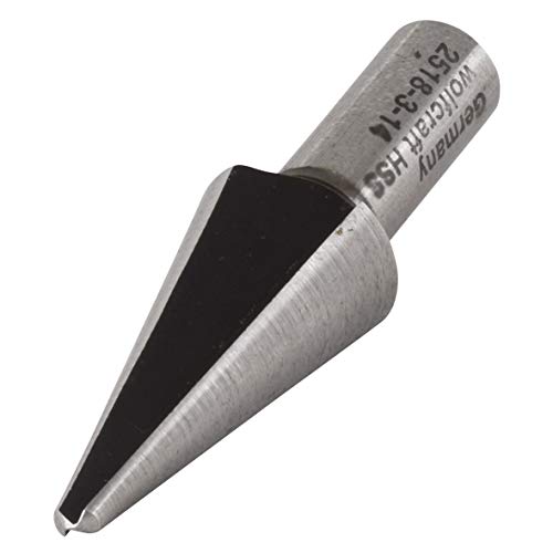 wolfcraft Blechschälbohrer HSS, Rundschaft, Schaft 8 mm Ø 3-13,5 I 2518000 I Für stufenloses Aufbohren und Entgraten von Metall und Kunststoff von wolfcraft