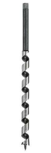 wolfcraft Holzbalkenbohrer, Sechskant-Schaft, Ø 12 mm, 400 mm Länge - 7671010 - Für Bohrungen in Holzbalken - gehärtete Schneiden - hochvergütete Stahlqualität - effektive Spanabfuhr von wolfcraft