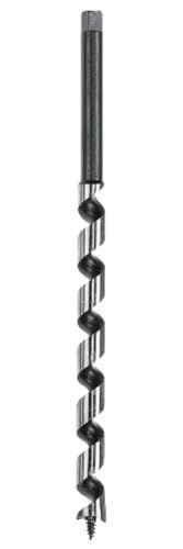 wolfcraft Holzbalkenbohrer, Sechskant-Schaft, Ø 8 mm, 400 mm Länge - 7668010 - Für Bohrungen in Holzbalken - gehärtete Schneiden - hochvergütete Stahlqualität - effektive Spanabfuhr von wolfcraft